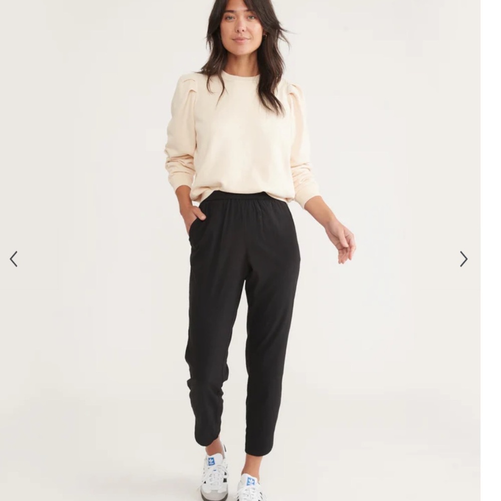 MARINE LAYER ALLISON PANT BLACK SMALL TENCIL
